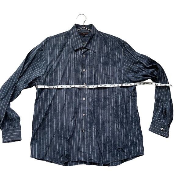 Saltaire Button Down Shirt Collared Pocketed linen tencel blend size XL - Picture 5 of 7